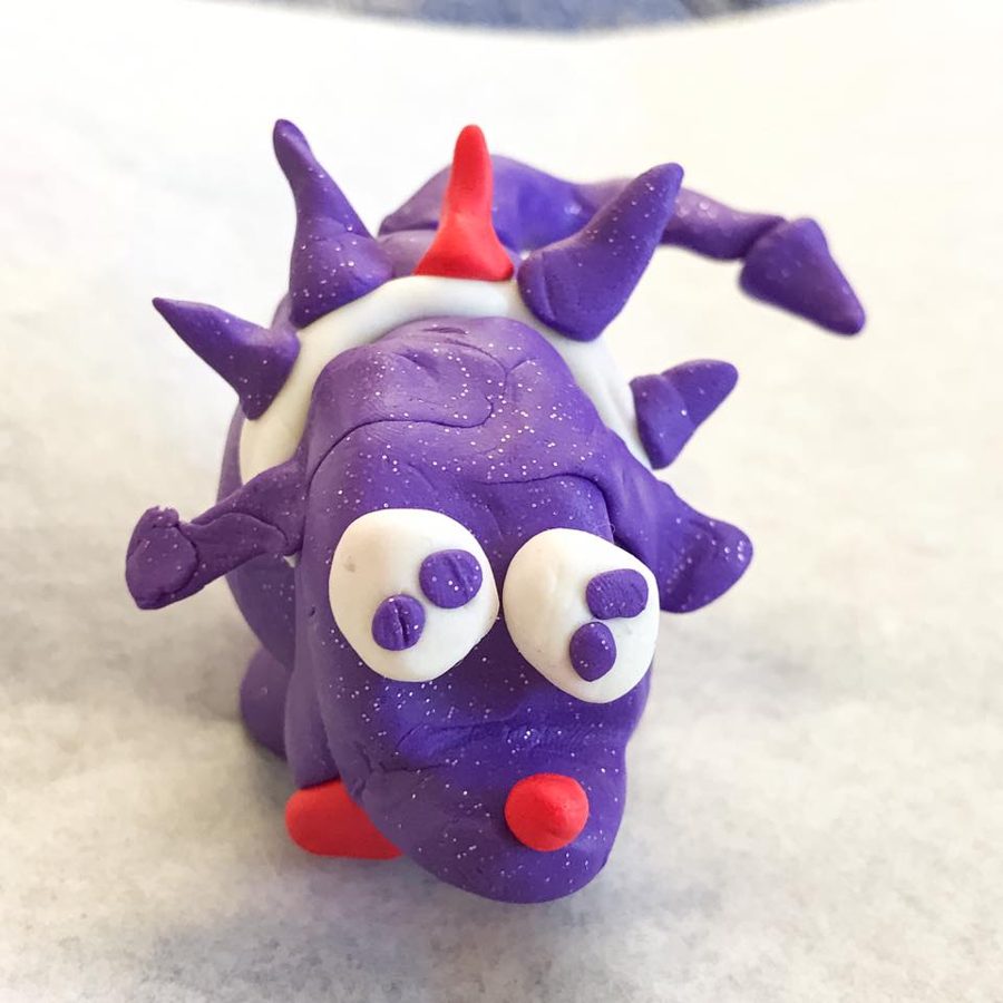 A child's clay dog