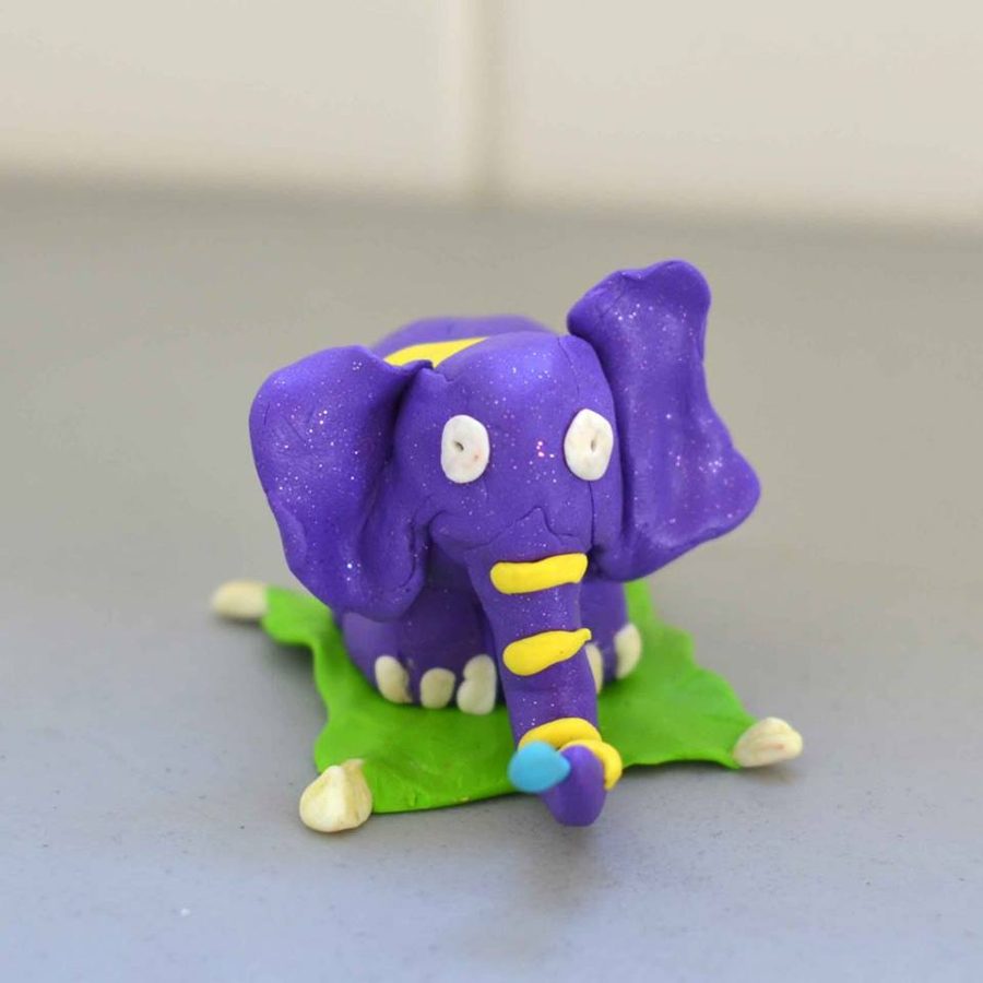 A child's clay elephant