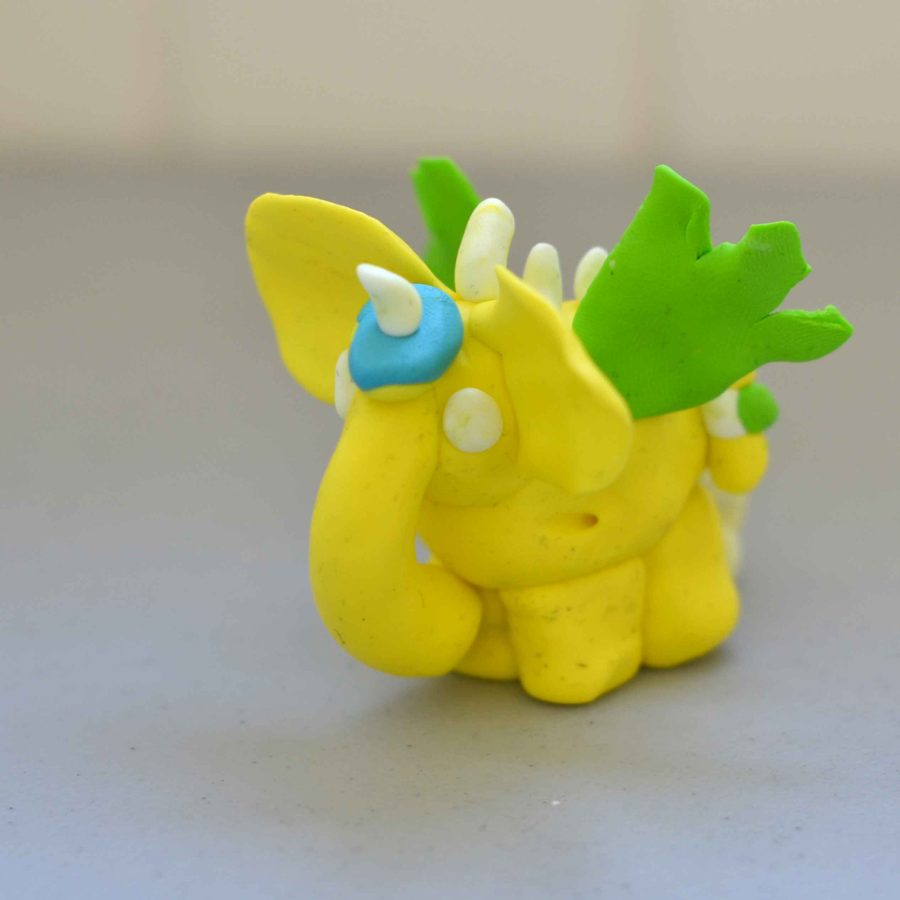 A child's clay elephant