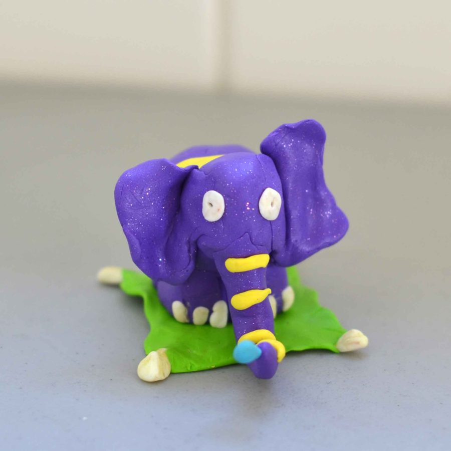 A child's clay elephant
