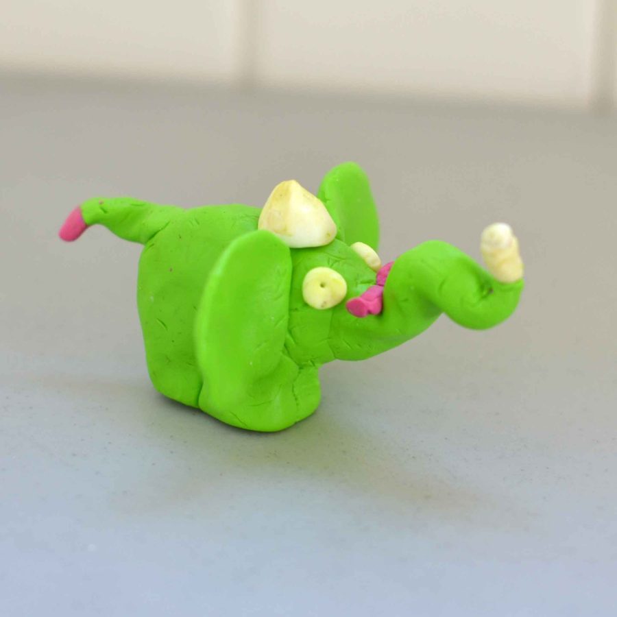 A child's clay elephant