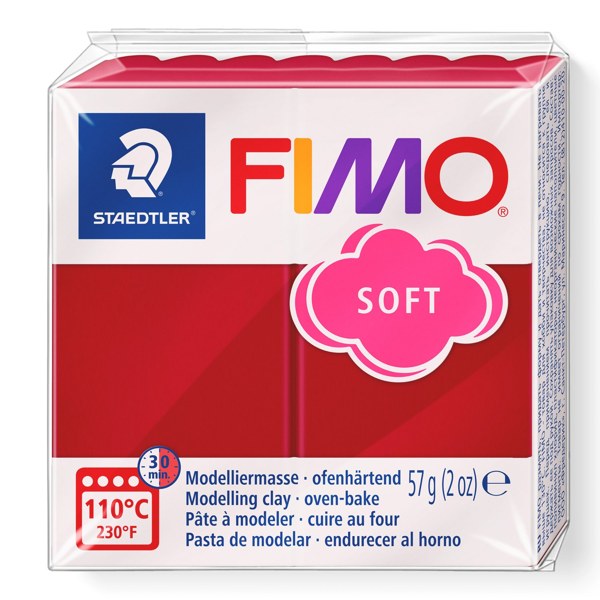 FIMO Soft cherry red