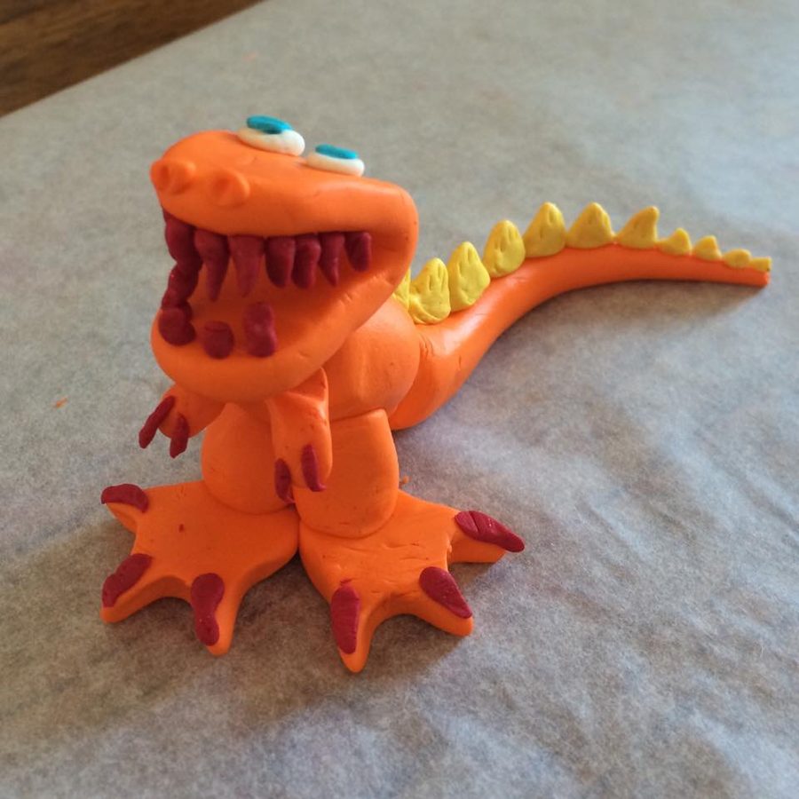 A child's clay monster