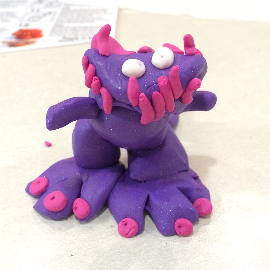 A child's clay monster