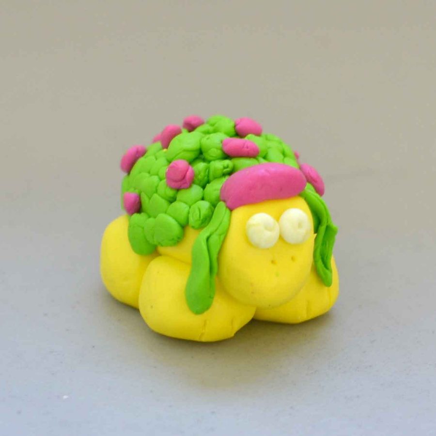 A child's clay sheep